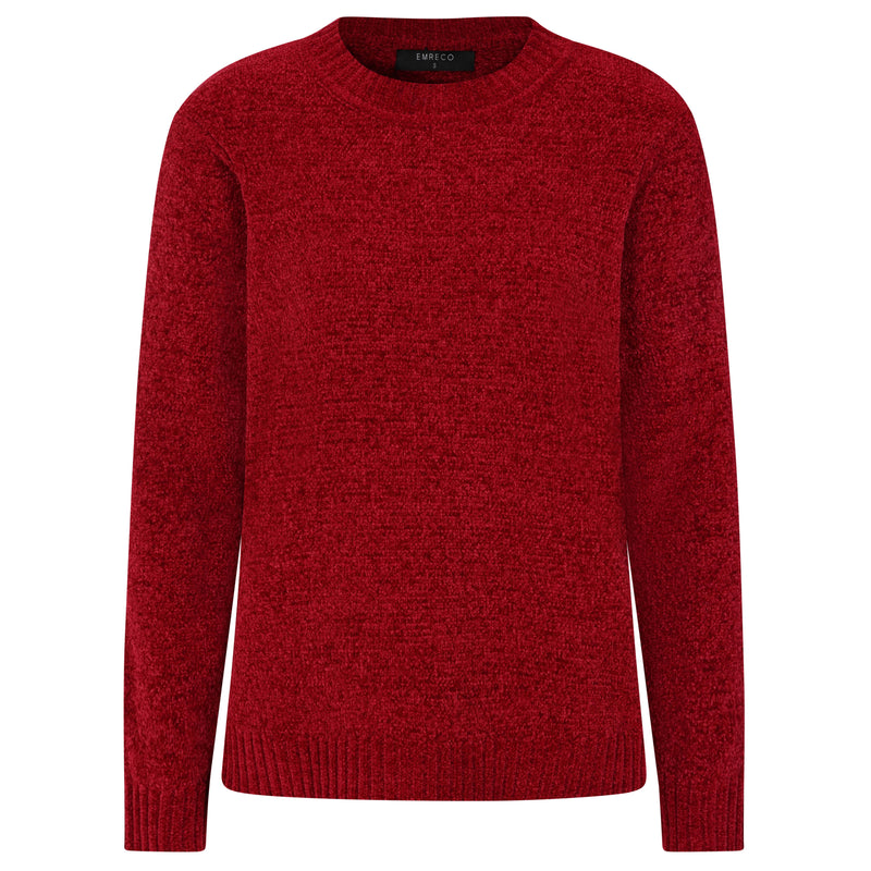 Plain Chenille Jumper Red