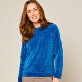 Plain Chenille Jumper Blue