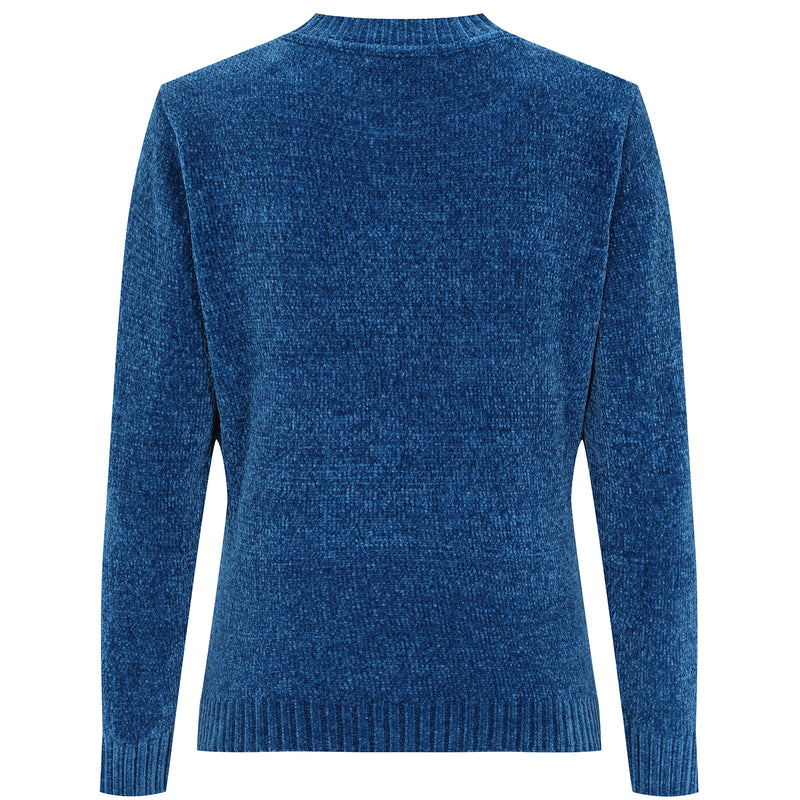 Plain Chenille Jumper Blue