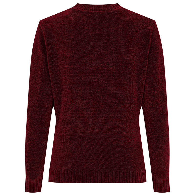 Plain Chenille Jumper Burgundy