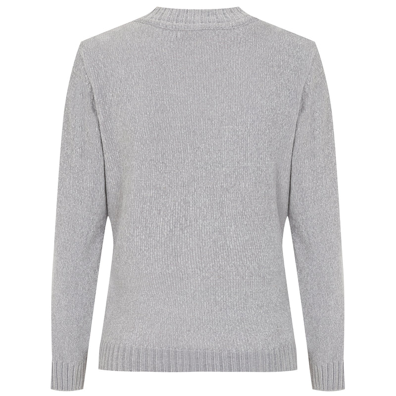 Plain Chenille Jumper Grey