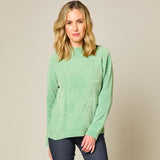 Patterned Chenille Jumper Light Green