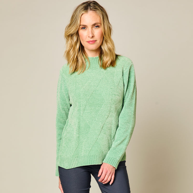 Green chenille jumper best sale