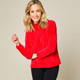 Patterned Chenille Jumper Raspberry