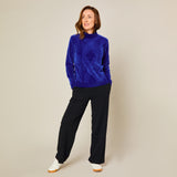 Patterned Chenille Jumper Royal Blue