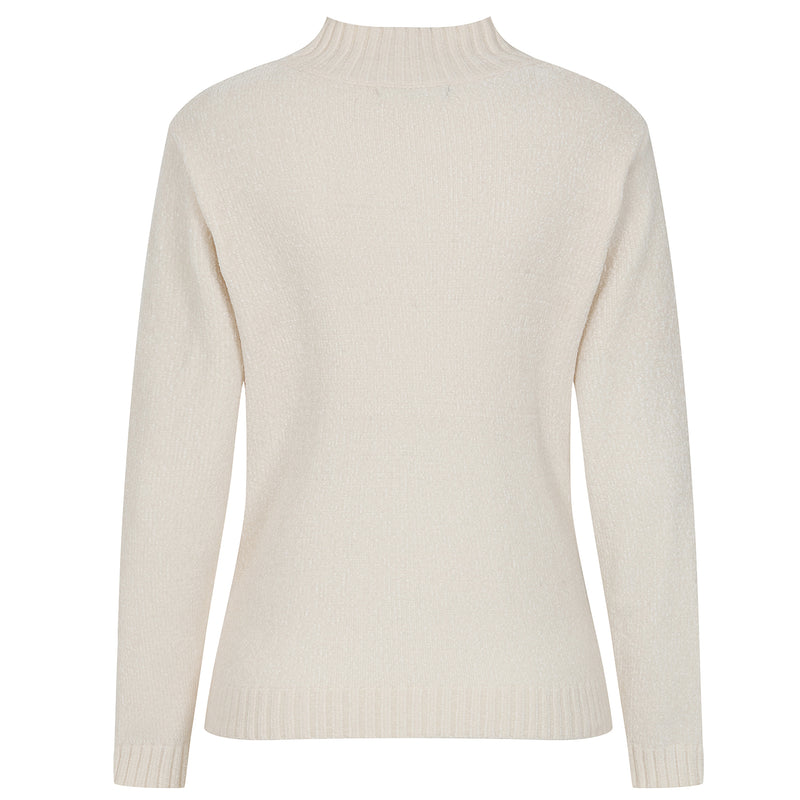 Patterned Chenille Jumper Cream