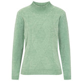 Patterned Chenille Jumper Light Green