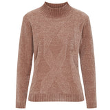 Patterned Chenille Jumper Oatmeal