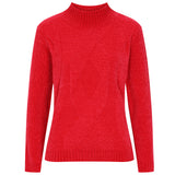 Patterned Chenille Jumper Raspberry