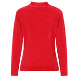 Patterned Chenille Jumper Raspberry