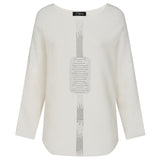 Heat Seal Sparkle Detail Batwing Jumper Ivory