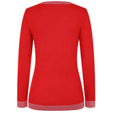 Sparkle Heat Seal Long Sleeve Jumper Red