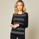 Sparkle Stripe Jumper Black/White