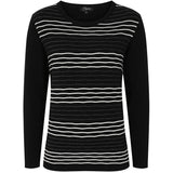 Sparkle Stripe Jumper Black/White