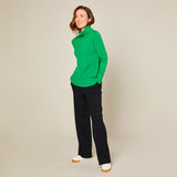 Chunky Roll Neck Jumper Green