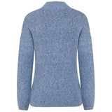 Marl Pointelle Jumper Blue