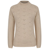 Marl Pointelle Jumper Oatmeal