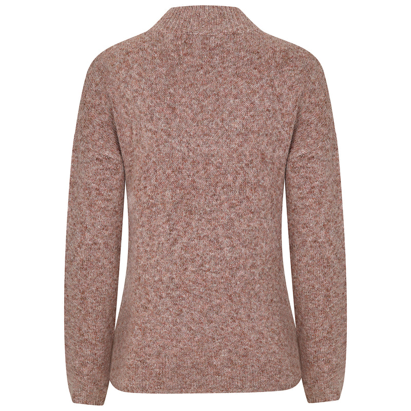 Marl Pointelle Jumper Rust