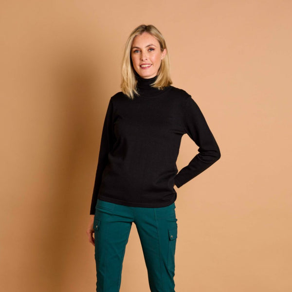Basic Roll Neck Jumper Black