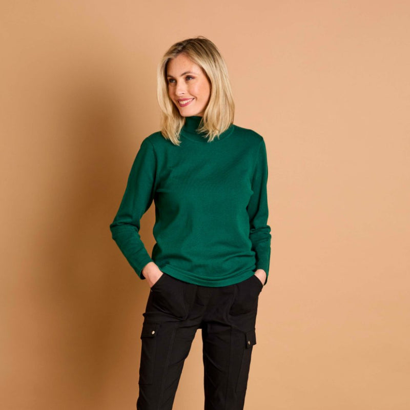 Basic Roll Neck Jumper Forest