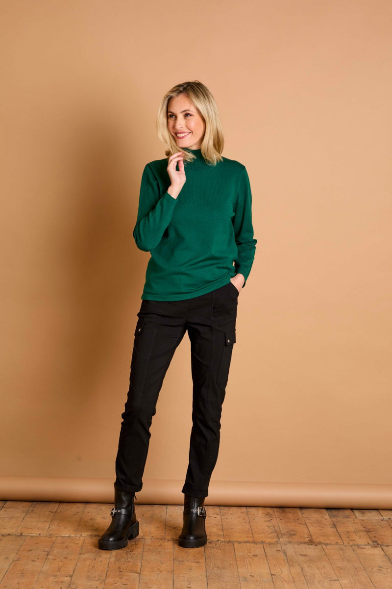 Basic Roll Neck Jumper Forest
