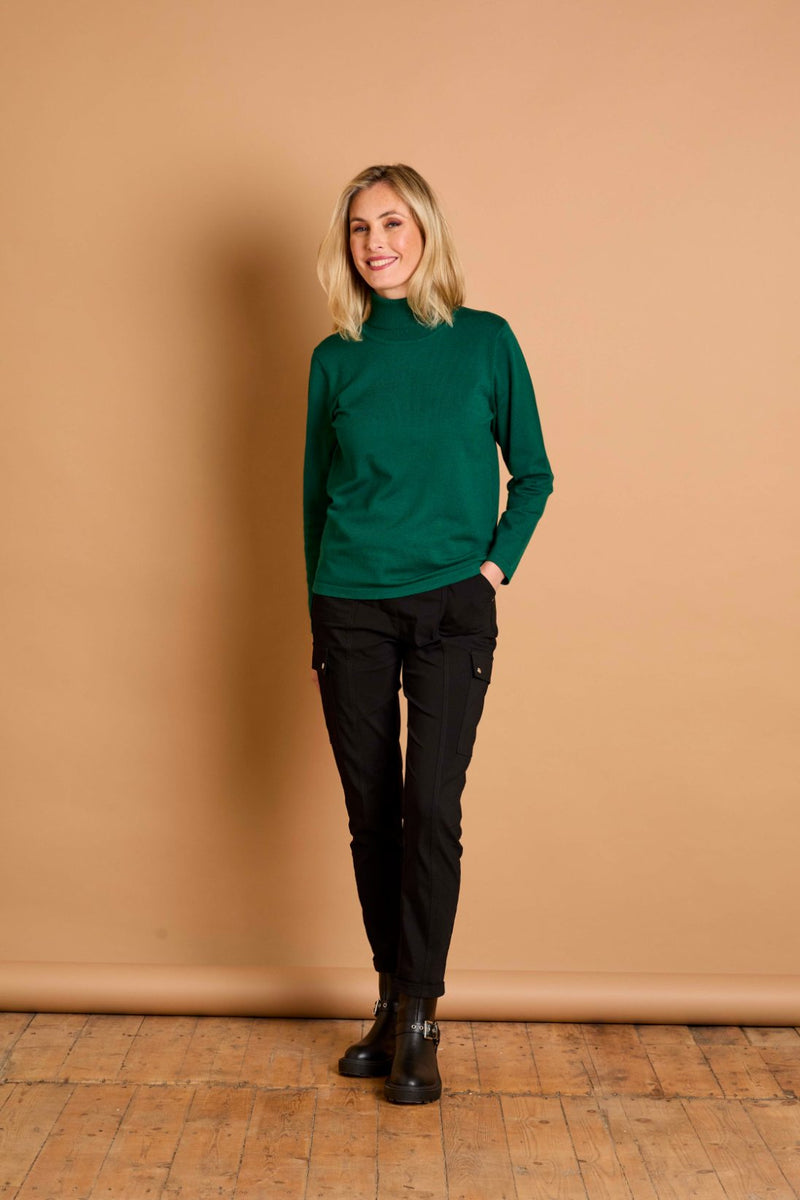 Basic Roll Neck Jumper Forest