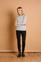 Basic Roll Neck Jumper Grey Marl