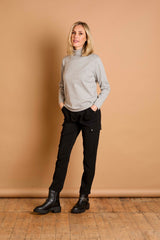 Basic Roll Neck Jumper Grey Marl