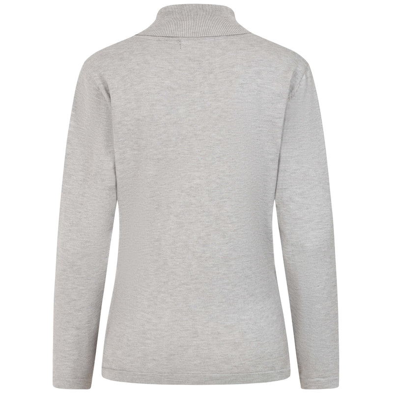 Basic Roll Neck Jumper Grey Marl