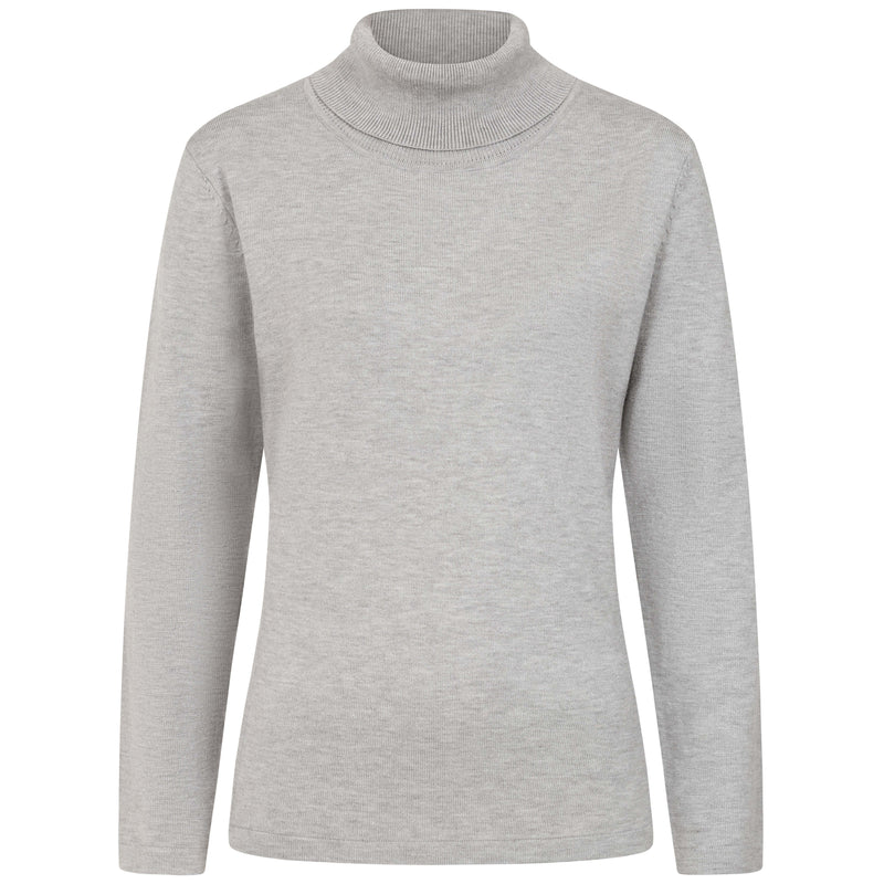 Basic Roll Neck Jumper Grey Marl