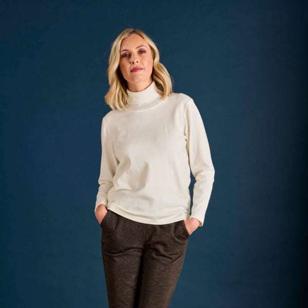 Basic Roll Neck Jumper Ivory
