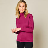 Basic Roll Neck Jumper Berry