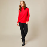 Basic Roll Neck Jumper Red