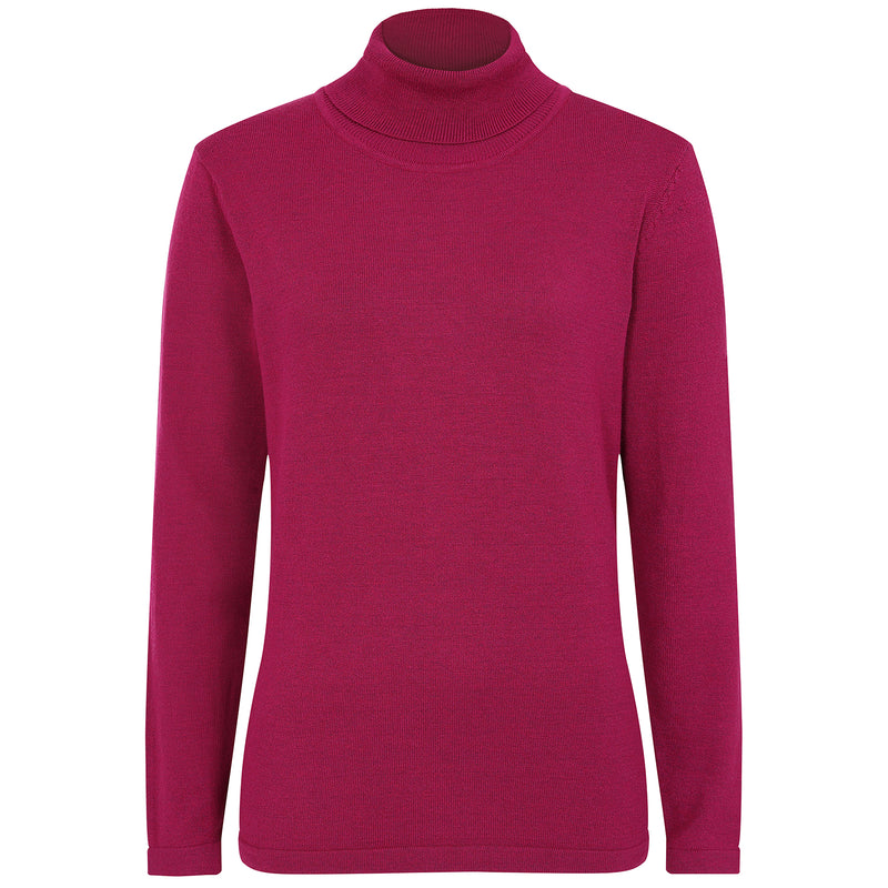 Basic Roll Neck Jumper Berry