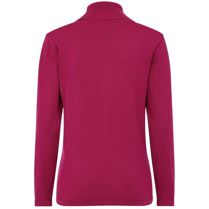 Basic Roll Neck Jumper Berry