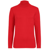 Basic Roll Neck Jumper Red