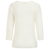 Patchwork Tape Yarn Jumper Ivory/Grey