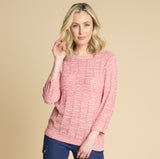 Plain Stitch Detail Jumper Pink