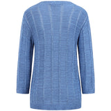 Plain Stitch Detail Jumper Blue