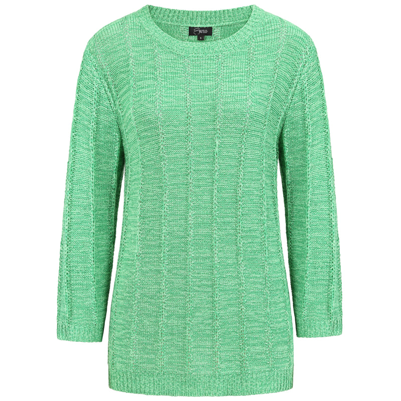 Plain Stitch Detail Jumper Green