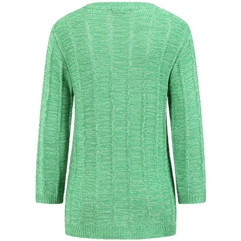 Plain Stitch Detail Jumper Green