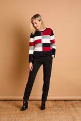 Colour Block & Heat Seal Jumper Red/Black