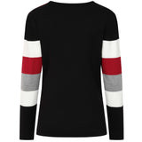 Colour Block & Heat Seal Jumper Red/Black