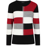 Colour Block & Heat Seal Jumper Red/Black