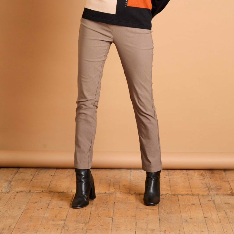 Fleece Lined Pull On Bengaline Trouser Deep Stone