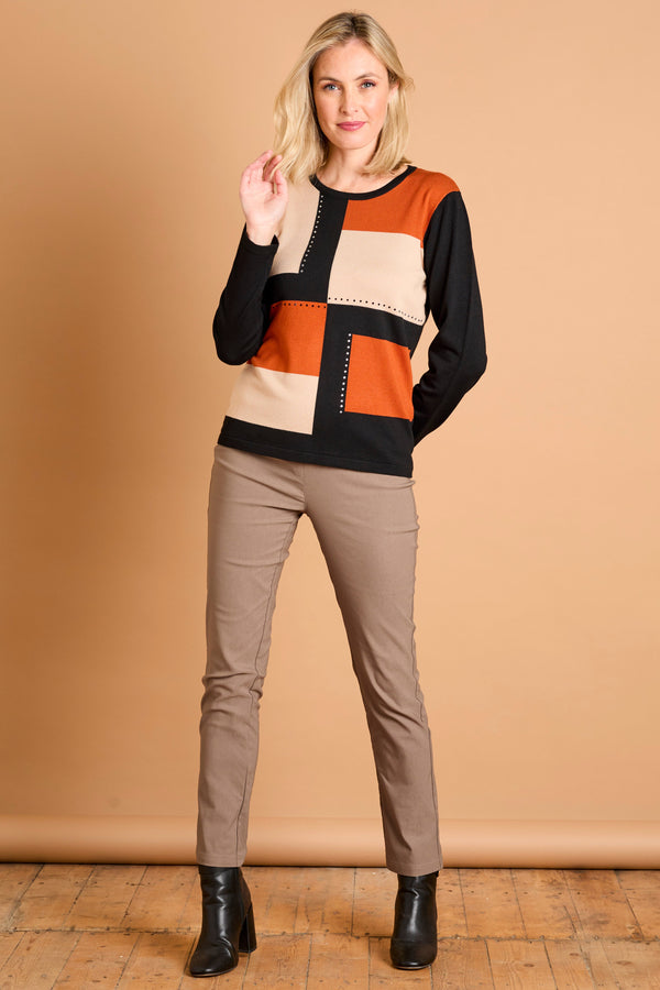 Fleece Lined Pull On Bengaline Trousers