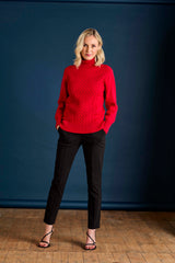 Cable Front Chunky Roll Neck Jumper