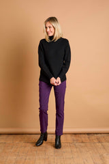 Cable Front Chunky Roll Neck Jumper Black
