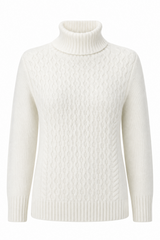 Cable Front Roll Neck Jumper