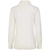Cable Front Chunky Roll Neck Jumper Ivory